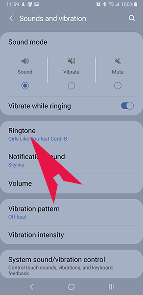 select settings